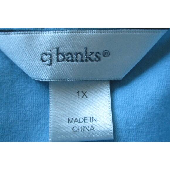 Cj Banks Women's Plus Long Sleeve Full Zip Blue Warm Up Jacket Size 1X - Picture 8 of 10